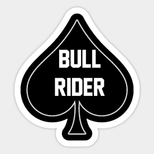 Bull Rider - Queen Of Spades Sticker